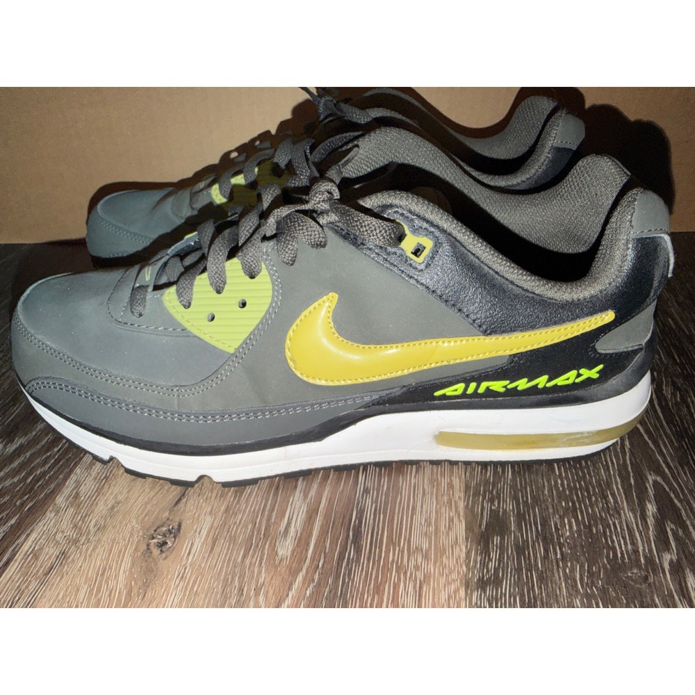Nike Air Max LTD 2 Mens Dark Grey Black Lime Green Sneakers Size 11.5